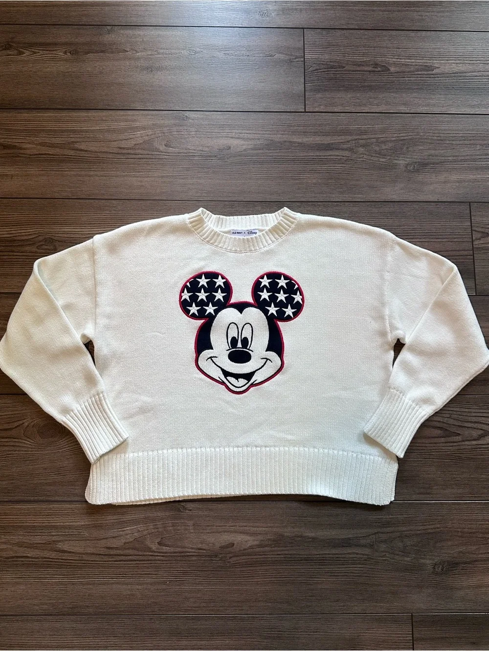 Disney x Old Navy Mickey Mouse American Flag Sweater | Women’s Small | EUC